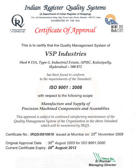 ISO Certificate